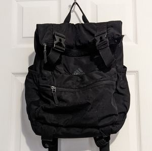 Adidas Black Backpack Bookbag Foldover